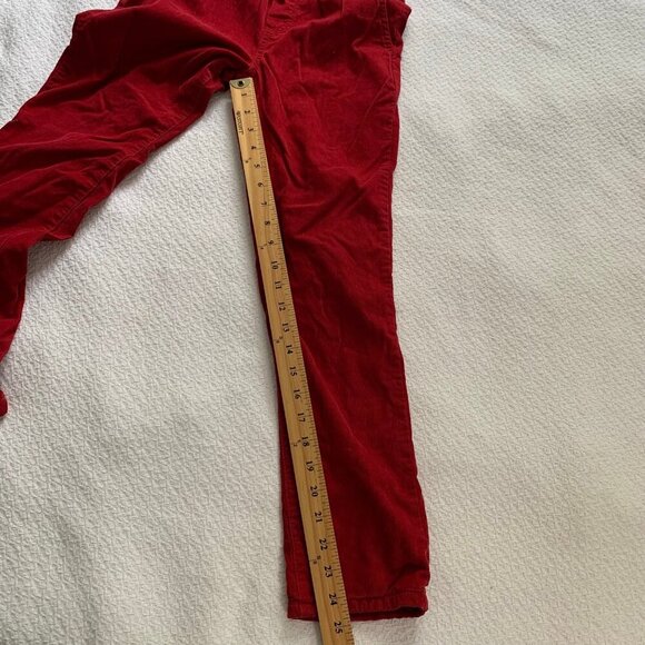 5/$25 Gymboree red corduroy pull on elastic waist lined straight leg pants - Picture 9 of 9
